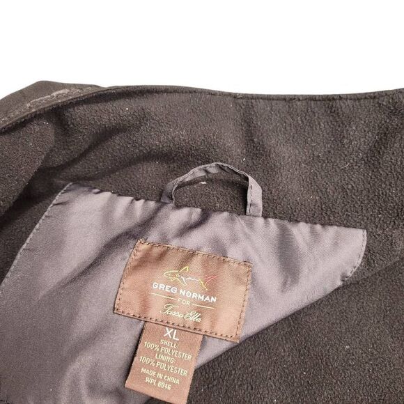 Greg Norman Black Gray Lightweight Fleece Lined Windbreaker Jacket - Picture 6 of 7